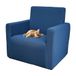 Comart, Bankovertrek, helder, elastische hoes van polyester, zeer duurzaam, voor fauteuils en banken, machinewasbaar, antislip, vuilafstotend en krasbestendig, kleur blauw, 1-zitsstoel