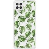 Samsung Galaxy A22 Verstevigd hoesje met sublimatie bedrukking, compatibel met Feuilles de monstera