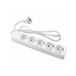 Witte basis met 5 stopcontacten en 1,5 m lange kabel