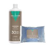 Valquer Profesional Gestabiliseerd zuurstofrijk crèmepakket, 30 volumes (9%) 1000 milliliter + bleekpoeder 500 Gr