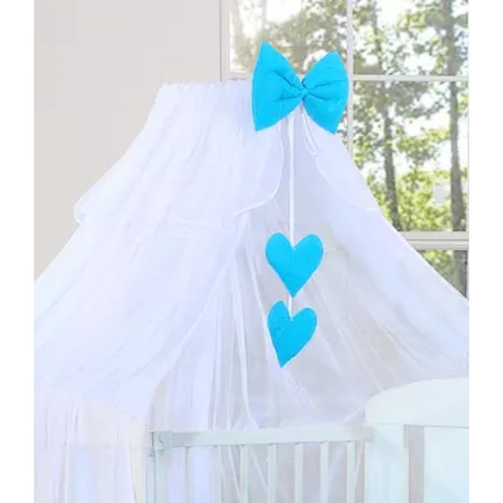 My Sweet Baby Sluier Chic Voile Wit/Aqua blauw