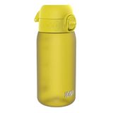 ION8 Kinder Waterfles, 350 ml/12 oz, Lekvrij, Makkelijk te Openen, Veilige Vergrendeling, Vaatwasserbestendig, BPA-vrij, Draaghendel, Makkelijk Schoon te Maken, Geurvrij, Koolstofneutraal, Geel