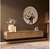 Starfurn Zwevend tv meubel Dallas Naturel Mangohout 210 cm