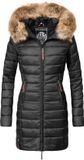 Marikoo Dames gewatteerde jas Rose-Stepp Zwart 4XL