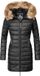 Marikoo Dames gewatteerde jas Rose-Stepp Zwart 4XL