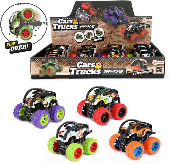 Toi Toys Cars&Trucks Monster truck flip over frictie - Assorti