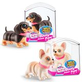 Pets Alive Booty Shaking Pups, Popo wiebelende puppy's, batterij-aangedreven robotspeelgoed, 2-pack: bulldog en teckel