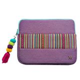 WONDEE Vam Vam Laptoptas en tablettas 11,6-12 inch geborduurde stof en originele sleutelhanger ritssluiting, laptophoes compatibel met MacBook Air, Chromebook enz