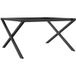 Pieds de table basse cadre en X 80x70x43 cm acier