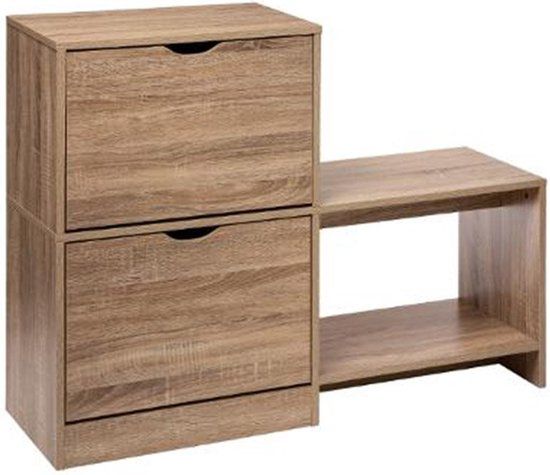 Schoenenkast Gaby Hout - Hout - 32x32x80 cm - Merkloos