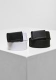 Urban Classics - 2pack Kinder Canvas riem - Zwart/Wit