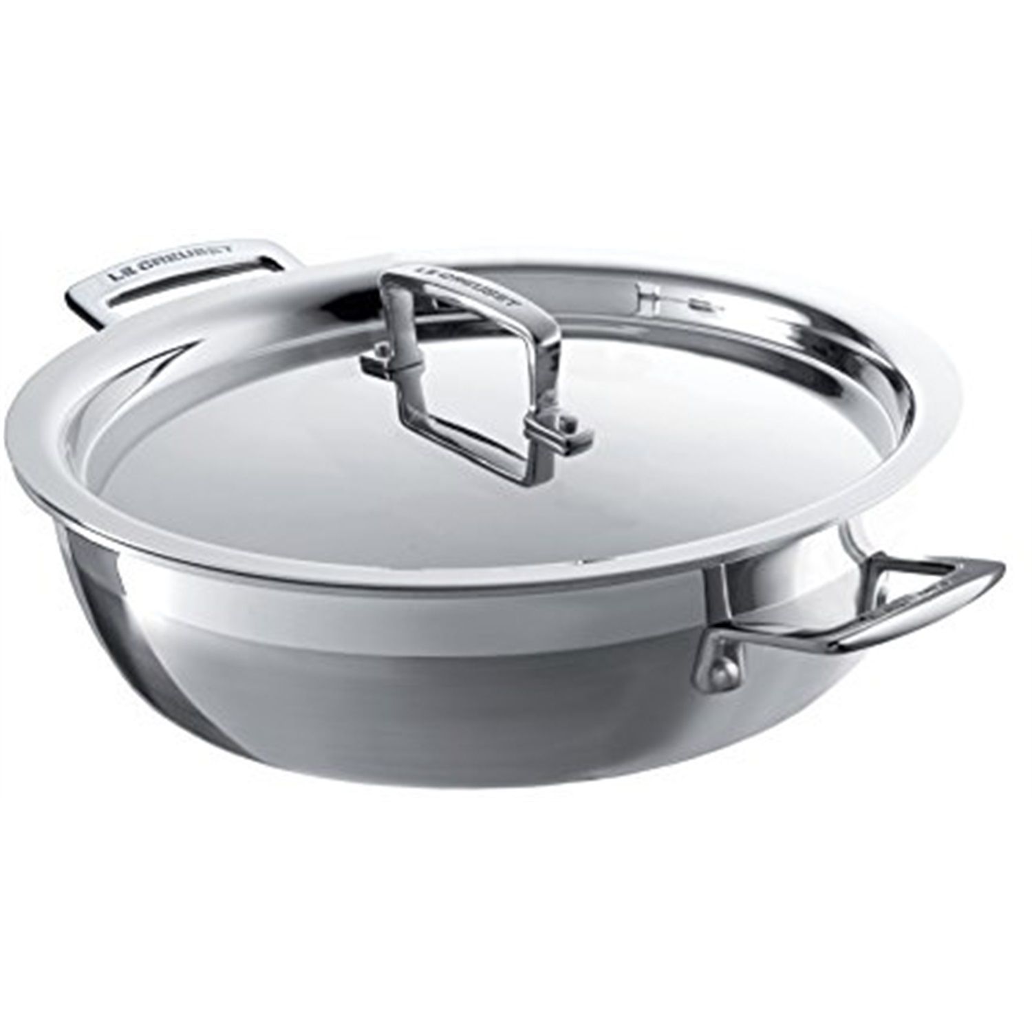 Le Creuset Magnetik lage braadpan ø 24 cm rvs glans