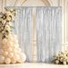 Toile de fond de fête Paillettes 60 x 240 cm Argent