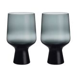 Iittala Verre Solare sur pied 40 cl lot de 2 Gris acier