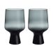 Iittala Verre Solare sur pied 40 cl lot de 2 Gris acier