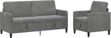 vidaXL Canapé avec rangement 2 places gris foncé polyester