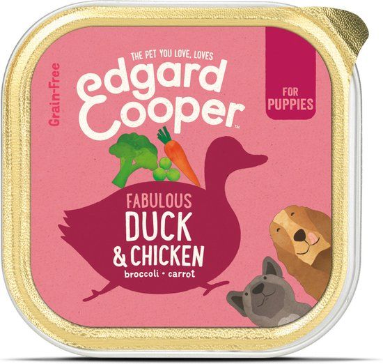 Edgard & Cooper Puppy Hondenvoer Eend & Kip - 150g