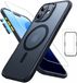 ESR Classic Pro HaloLock Hoesje + Tempered Glass Geschikt voor Apple iPhone 16 Plus | Back Cover Compatibel met MagSafe met Screen Protector | Camera Bescherming | Frosted Zwart