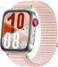 Strap-it Wave nylon bandje met klittenbandsluiting - Lichtroze - Geschikt voor Huawei Watch Fit 3