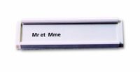 Symbol ID1 naambordje, PVC, 94 x 82 x 8 mm, wit