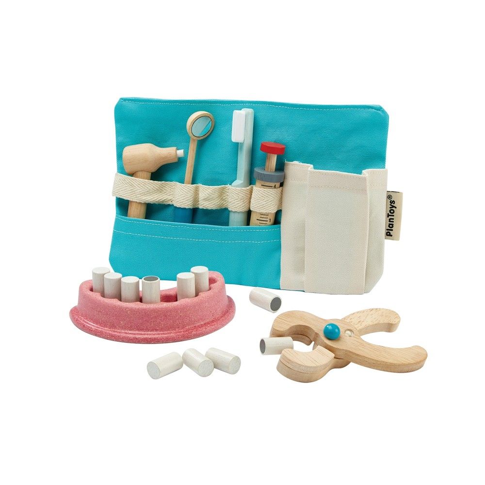 Dentist Set - Wooden Role Play Toy - Multi-Color - 3+ Years - Unisex