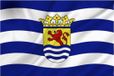 Merkloos / Sans marque Van Os Imports B.V. Provincie Zeeland vlag - 2x - 100 x 150 cm - blauw/wit - polyester