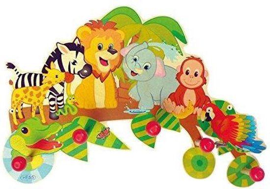 Hess Kapstok Kinder Jungle - Multi Colour - Hout