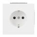 Busch-Jaeger 20-1 EUCBF-44M SCHUKO stekkerinzetstuk flat Safety+, art lineair, vlakke centrale schijf, studiowit mat