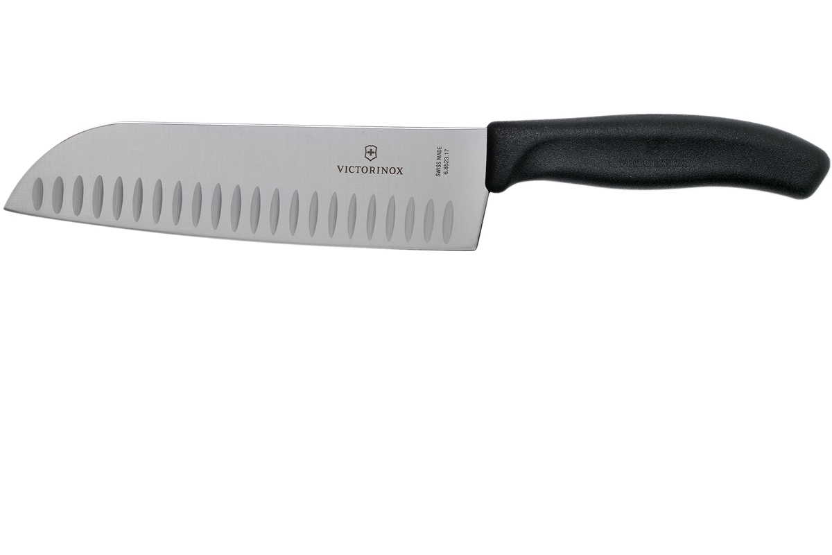 Victorinox SwissClassic 6.8523.17G Santoku met kuiltjes 17 cm, zwart