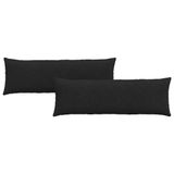 vidaXL - Zitkussens - 2 stuks - Stof - Zwart - 120 x 40 cm
