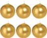 Trend Candles Bolkaars glad - 6x - goud - 7 cm - 16 branduren