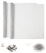 Syfax Lichtschachtdeksel met clips 2 st 70 x 130 cm Aluminium zilver