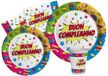 Tableware Buon Compleanno Tableware Party Pack for 8 people