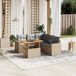 Maison Exclusive - Ensemble de meubles de jardin 6 pièces avec canapé et coussins, beige, en polyrotin