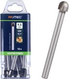 Rotec houtrotfrees, R=4,75, Ø 9,5 x 8 / 75 mm S=Ø6 (10st.)