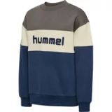 hummel hmlJR LOOSE BLOCK CREWNECK Unisex Kinderen Katoen Ronde hals Lange mouw Colorblock DARK GULL GRAY Loose Fit