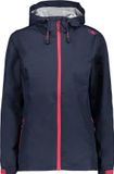CMP Regenjas Fix Hood Dames Polyester Navy/Rood Maat 36