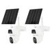 Set PNI Set van 2 IP894 GSM 4G PTZ-videobewakingscamera's, dubbele lens 2MP + 2MP, 5,5W zonnepaneel, 8000mAh blokaccu