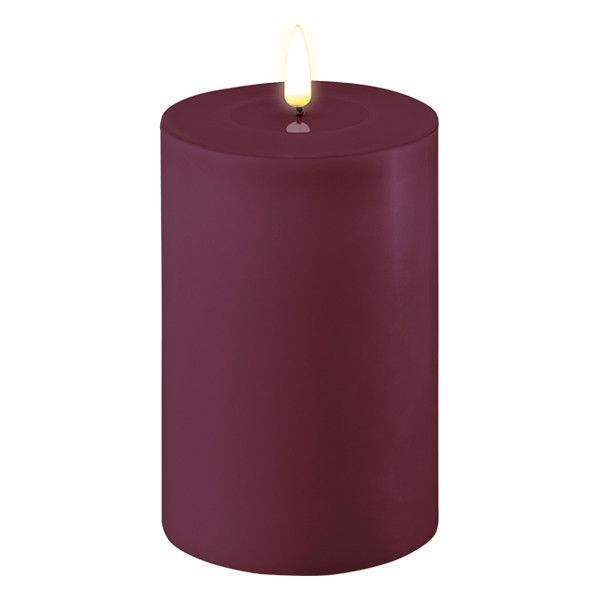 LED Candle 10 x 15 cm | Violet | 3D Flame | Deluxe HomeArt