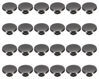 24 rivets plats de 18 mm, rivets métalliques pour cuir, couleur noire