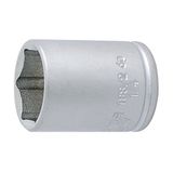 Unior dopsleutel 1/4 188/2 6p 9mm Grijs
