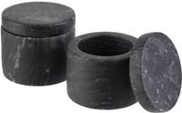 APS Kruidenpot - Specerijenpot - 2-Delige Set - Ø 6 cm - 40ml - Keramiek - Marmeren Deksel