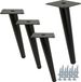 Set van 4 metalen meubelpoten "Schräg" in mat zwart, 20 cm hoog