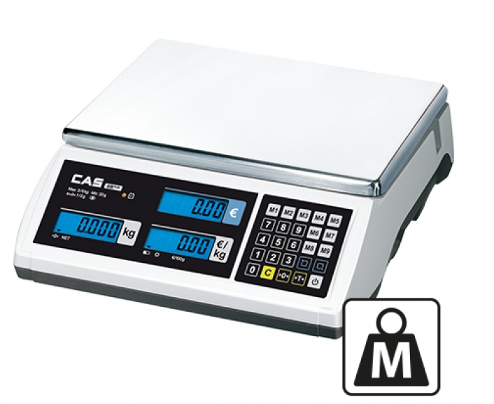 CAS Digitale Weegschaal | 6kg-2gr | 15kg-5gr