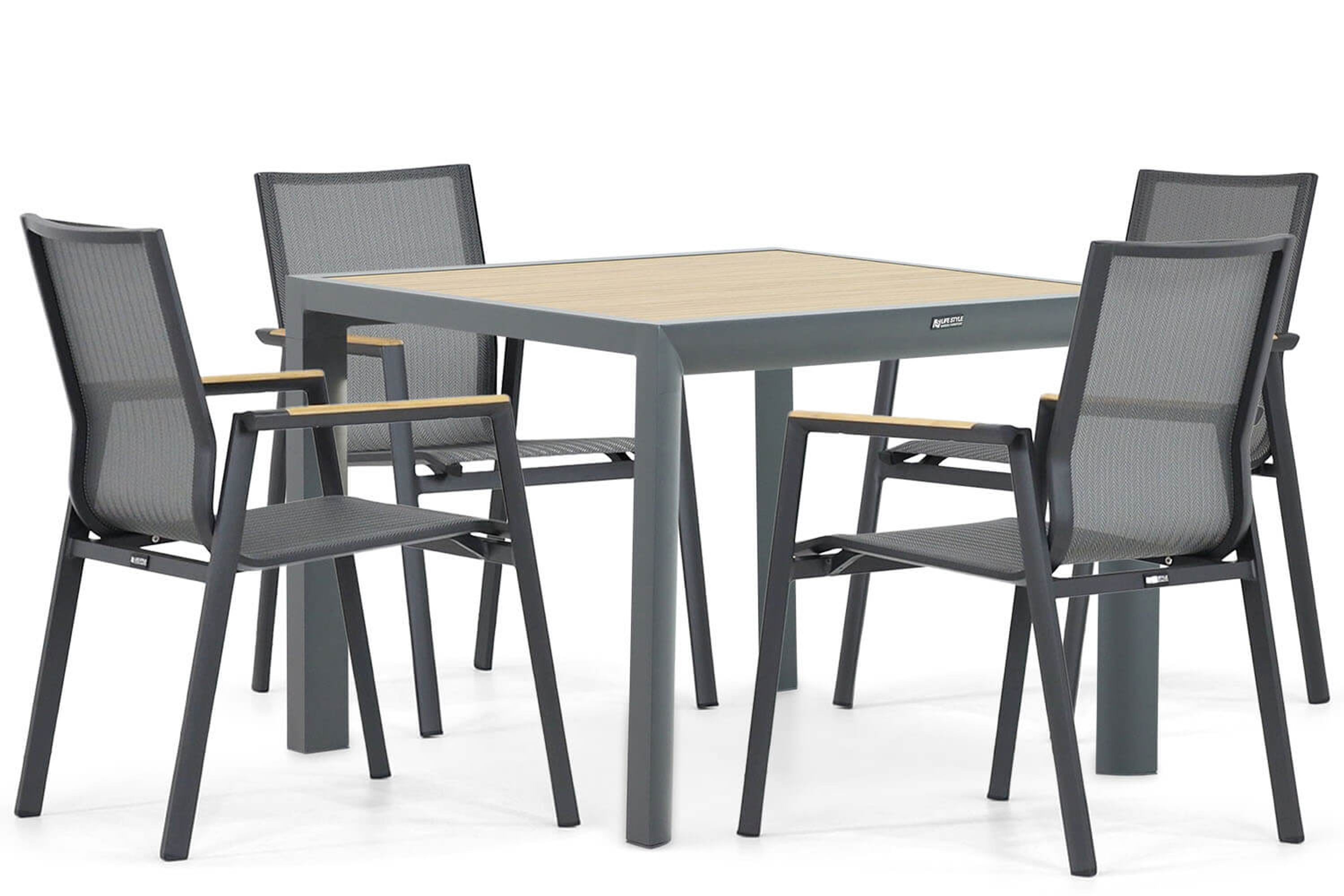 Lifestyle Garden Furniture Lifestyle Fiora/Borello 100 cm dining tuinset 5-delig