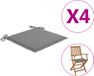 vidaXL Tuinstoelkussens 4 st 40x40x3 cm Oxford stof Grijs