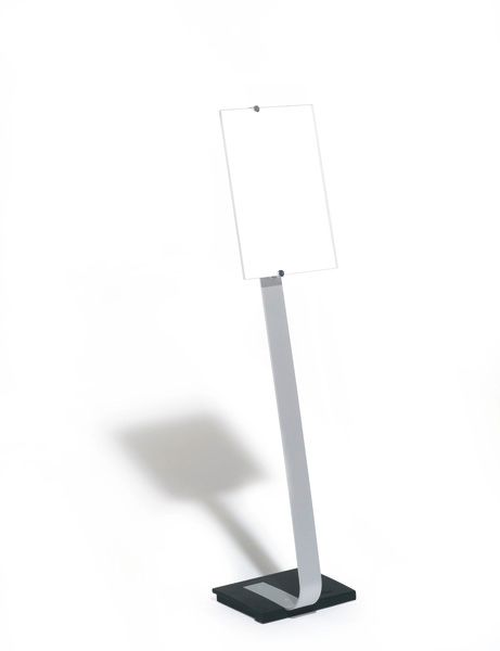 Durable Crystal Sign - Silver - Acrylic - Adjustable Height