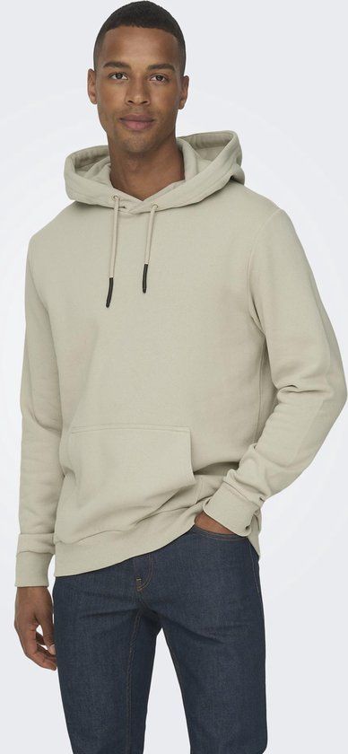 ONLY & SONS ONSCERES Hoodie - Heren - Maat L - Silver Lining