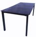 VCM Tuin Eettafel Rechthoekig Glas en Aluminium 140x80cm Antraciet