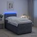 vidaXL Boxspringbed met matras, donkergrijs, 80 x 200 cm, fluweel
